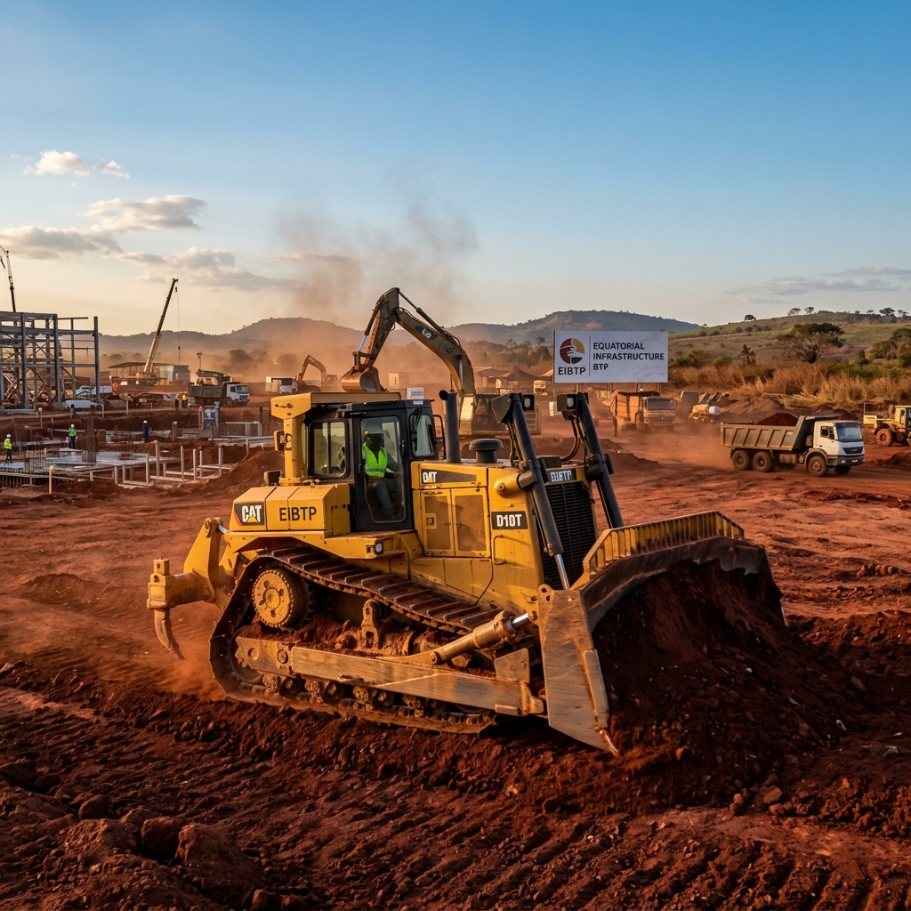 Chantier de terrassement et engins de travaux BulldoForce